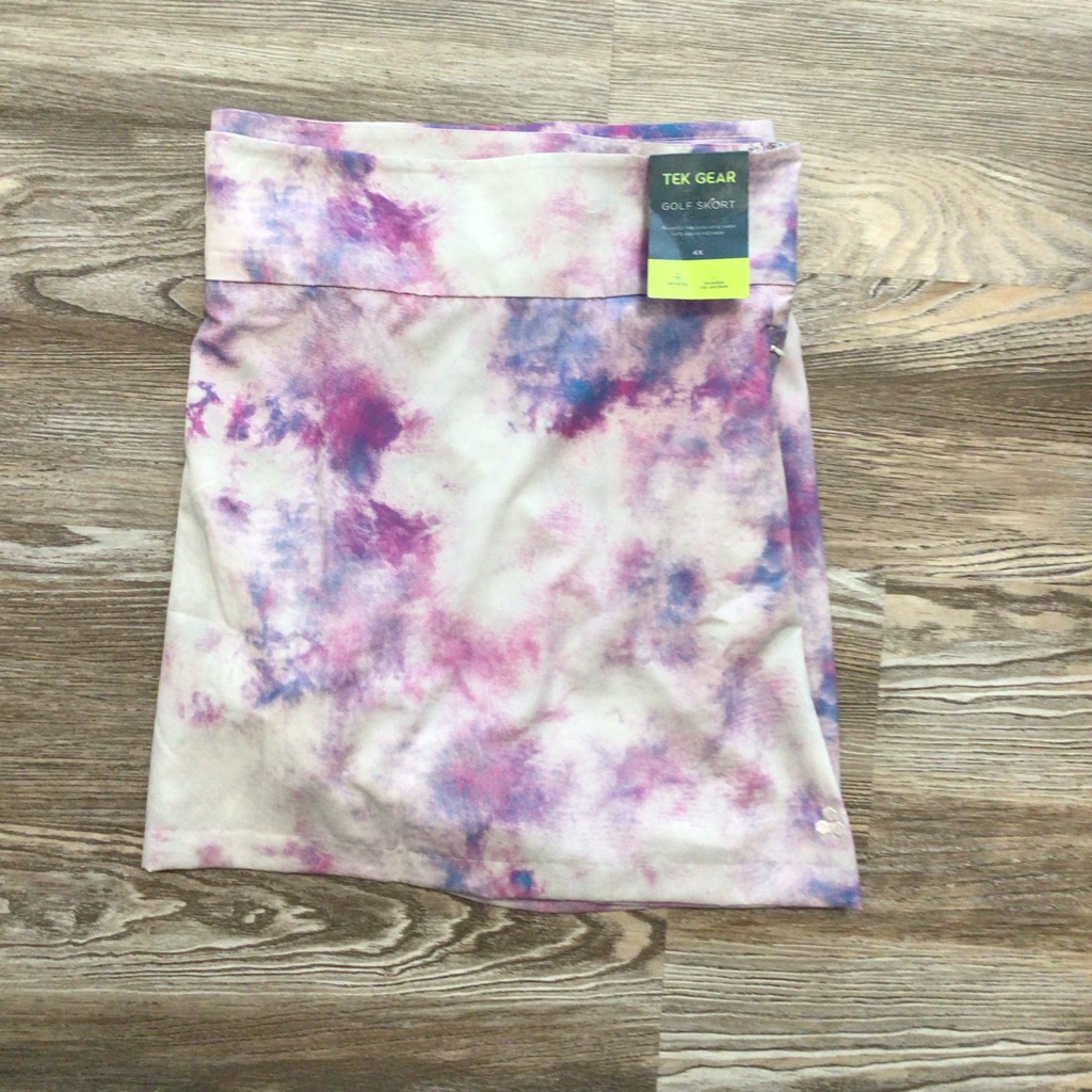 Tek Gear Pink Blue Tie Dye Athleisure Golf Skort 4x Nwt